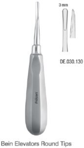 Elevator Bein Thumb-Grip handle straight 3mm — Extraction dental instrument by Falcon Medical