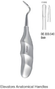 Elevator Bein Anatomical handle straight 4mm — Extraction dental instrument by Falcon Medical