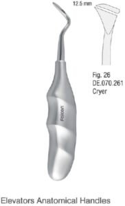 Elevator Cryer Anatomical handle right fig. 26 — Extraction dental instrument by Falcon Medical