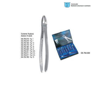 Extracting forceps European Pattern set of 10