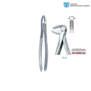 Extracting forceps European pattern fig. 74