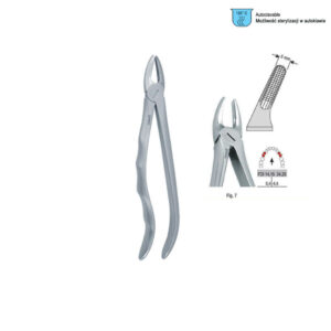 Extracting forceps with anatomical handle fig. 7