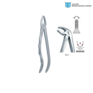 Extracting forceps with anatomical handle fig. 13