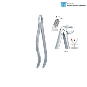 Extracting forceps with anatomical handle fig. 23