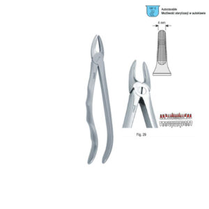 Extracting forceps with anatomical handle fig. 29