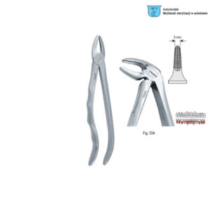 Extracting forceps with anatomical handle fig. 33A