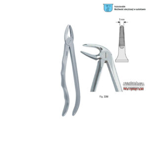 Extracting forceps with anatomical handle fig. 33M