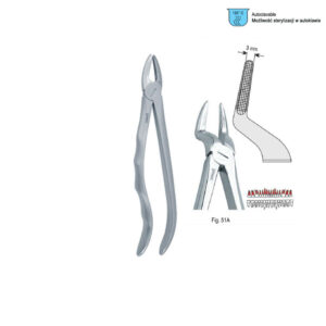 Extracting forceps with anatomical handle fig. 51A