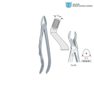 Extracting forceps with anatomical handle fig. 67A