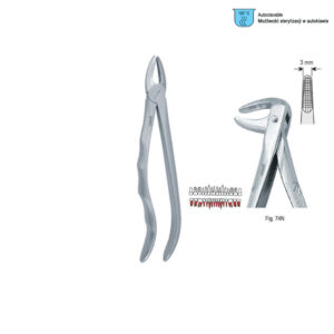 Extracting forceps with anatomical handle fig. 74N