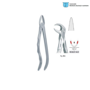 Extracting forceps with anatomical handle fig. 86A