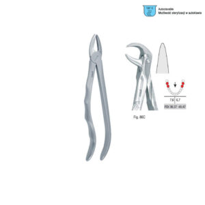 Extracting forceps with anatomical handle fig. 86C