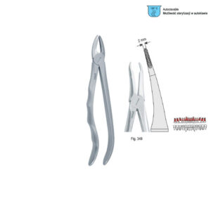 Extracting forceps with anatomical handle fig. 349