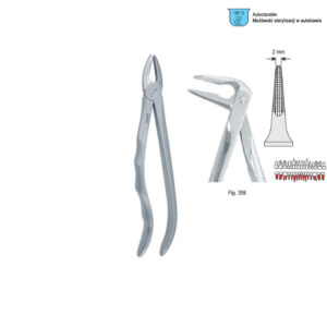 Extracting forceps with anatomical handle fig. 359