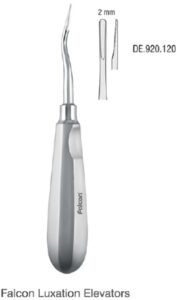 Luxating elevator straight 2mm — Atraumatic Extraction dental instrument by Falcon Medical