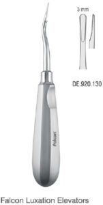 Luxating elevator straight 3mm — Atraumatic Extraction dental instrument by Falcon Medical