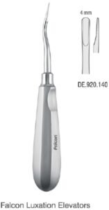 Luxating elevator straight 4mm — Atraumatic Extraction dental instrument by Falcon Medical