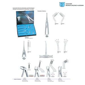 Extraction instruments set of 9 pieces