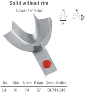 ID-Color Impression tray tray regular solid lower fig. 4, size M — Impression dental instrument by Falcon Medical