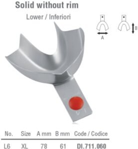 ID-Color Impression tray tray regular solid lower fig. 6, size XL — Impression dental instrument by Falcon Medical