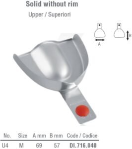 ID-Color Impression tray tray regular solid upper fig. 4, size M — Impression dental instrument by Falcon Medical