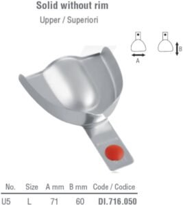 ID-Color Impression tray tray regular solid upper fig. 5, size L — Impression dental instrument by Falcon Medical