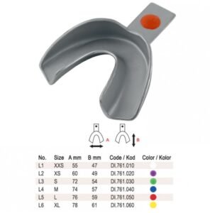ID-Color Impression tray tray regular solid lower fig. 1, size XXS — Impression dental instrument by Falcon Medical