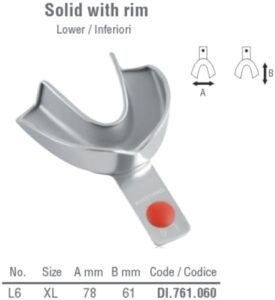 ID-Color Impression tray tray regular solid lower fig. 6, size XL — Impression dental instrument by Falcon Medical