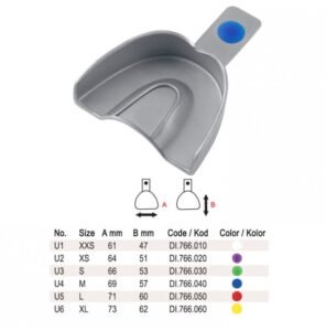 ID-Color Impression tray tray regular solid upper fig. 1, size XXS — Impression dental instrument by Falcon Medical