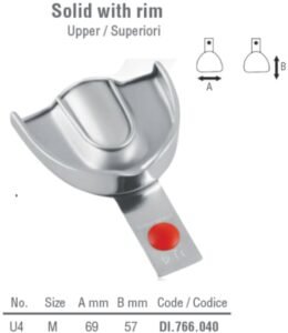 ID-Color Impression tray tray regular solid upper fig. 4, size M — Impression dental instrument by Falcon Medical