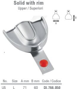 ID-Color Impression tray tray regular solid upper fig. 5, size L — Impression dental instrument by Falcon Medical