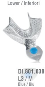 ID-Color Impression tray regular USA model perforated lower fig. 3, size M — Impression dental instrument by Falcon Medical