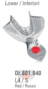 ID-Color Impression tray regular USA model perforated lower fig. 4, size S — Impression dental instrument by Falcon Medical