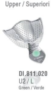 ID-Color Impression tray regular USA model perforated upper fig. 2, size L — Impression dental instrument by Falcon Medical