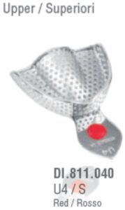 ID-Color Impression tray regular USA model perforated upper fig. 4, size S — Impression dental instrument by Falcon Medical