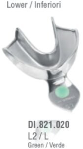 ID-Color Impression tray regular USA model solid lower fig. 2, size L — Impression dental instrument by Falcon Medical