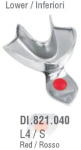 ID-Color Impression tray regular USA model solid lower fig. 4, size S — Impression dental instrument by Falcon Medical