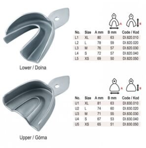 Impression trays regular USA model solid set of 6 — Impression dental instrument by Falcon Medical