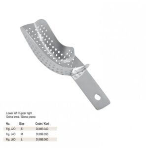 Impression tray partial without rim upper right / lower left fig. L6D — Impression dental instrument by Falcon Medical