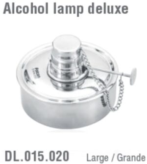 Deluxe alcohol lamp large with flame control knob