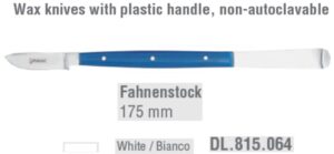 Wax knife Fahnenstock large plastic handle 175mm white