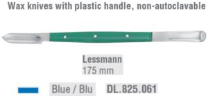 Wax knife Lessmann large plastic handle 175mm blue