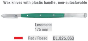 Wax knife Lessmann large plastic handle 175mm red