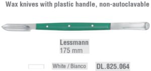 Wax knife Lessmann large plastic handle 175mm white