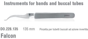 Falcon buccal tube placing tweezers x-action 135mm