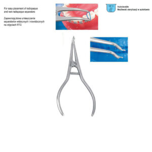 Elastomeric separators plaing pliers contra angle