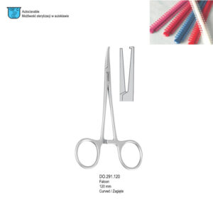 Elastomeric ligature placing forceps Falcon cur. with hook 120mm