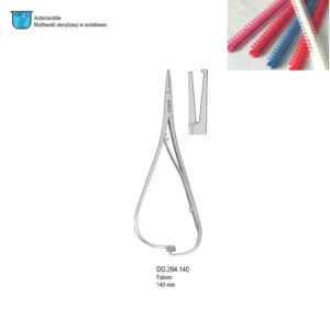 Elastomeric ligature placing forceps Falcon with hook 140mm