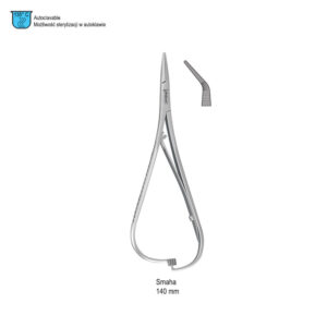 Elastomeric ligature placing forceps Smaha angled 140mm