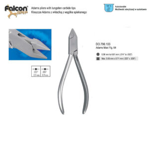 Falcon-Grip Pliers wire bending Adams large flat/flat  TC